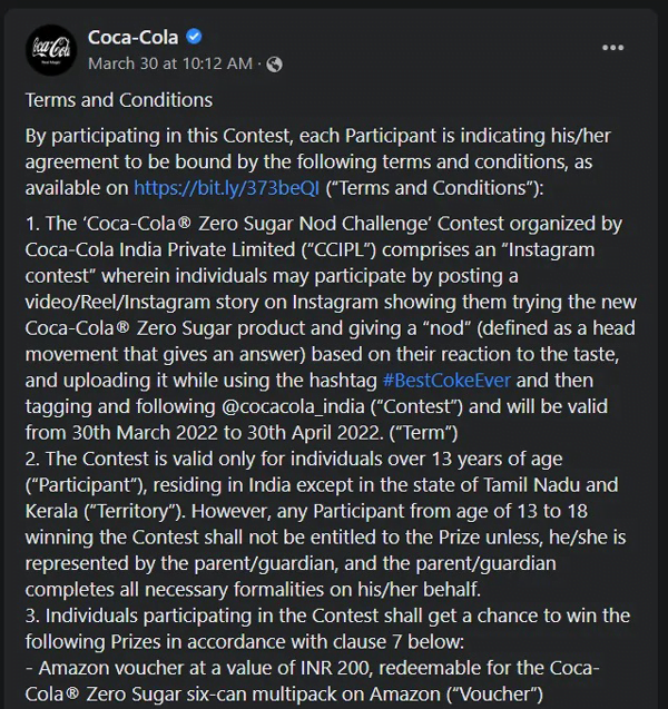 Coca-Cola có một trang riêng cho Ấn Độ để đăng nội dung tập trung vào người Ấn Độ
