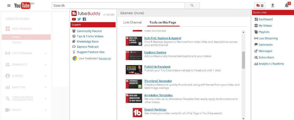 TubeBuddy hỗ trợ tiếp thị youtube
